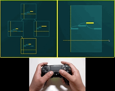 Game controller interaction.